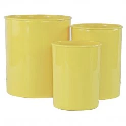 Calypso Basics 3pc Plastic Utensil Holders, Lemon