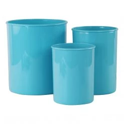 Calypso Basics 3pc Plastic Utensil Holders, Turquoise