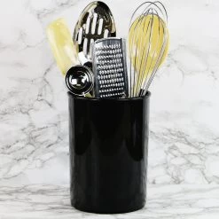 Calypso Basics Large Plastic Utensil Holder, Black