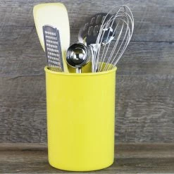 Calypso Basics Large Plastic Utensil Holder, Lemon