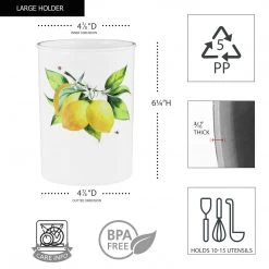 Calypso Basics 3pc Plastic Utensil Holders, Fresh Lemons