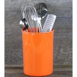 Calypso Basics Large Plastic Utensil Holder, Orange