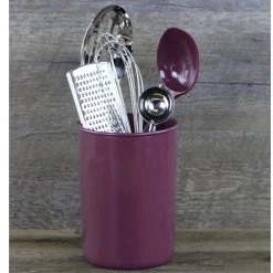 Calypso Basics Large Plastic Utensil Holder, Plum