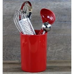 Calypso Basics Large Plastic Utensil Holder, Red