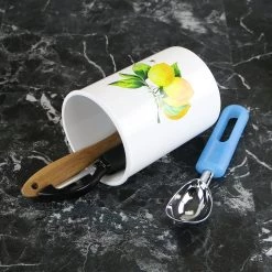 Calypso Basics Mini Plastic Utensil Holder, Fresh Lemon