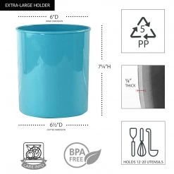 Calypso Basics X-Large Plastic Utensil Holder, Turquoise