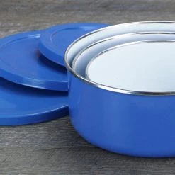 Reston Lloyd Ltd. 6pc Enamel On Steel Bowl Sets, Azure