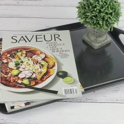 Calypso Basics Rectangular Melamine Tray, Charcoal