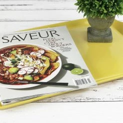 Calypso Basics Rectangular Melamine Tray, Lemon