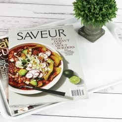 Calypso Basics Rectangular Melamine Tray, White