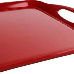 Calypso Basics Rectangular Melamine Tray, Red