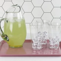 Calypso Basics Rectangular Melamine Tray, Pink