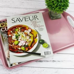 Calypso Basics Rectangular Melamine Tray, Pink