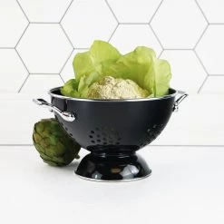 Calypso Basics Powder Coated Colanders, Various Sizes, Black 18 Calypso Basics Powder Coated Colanders, Various Sizes, Black