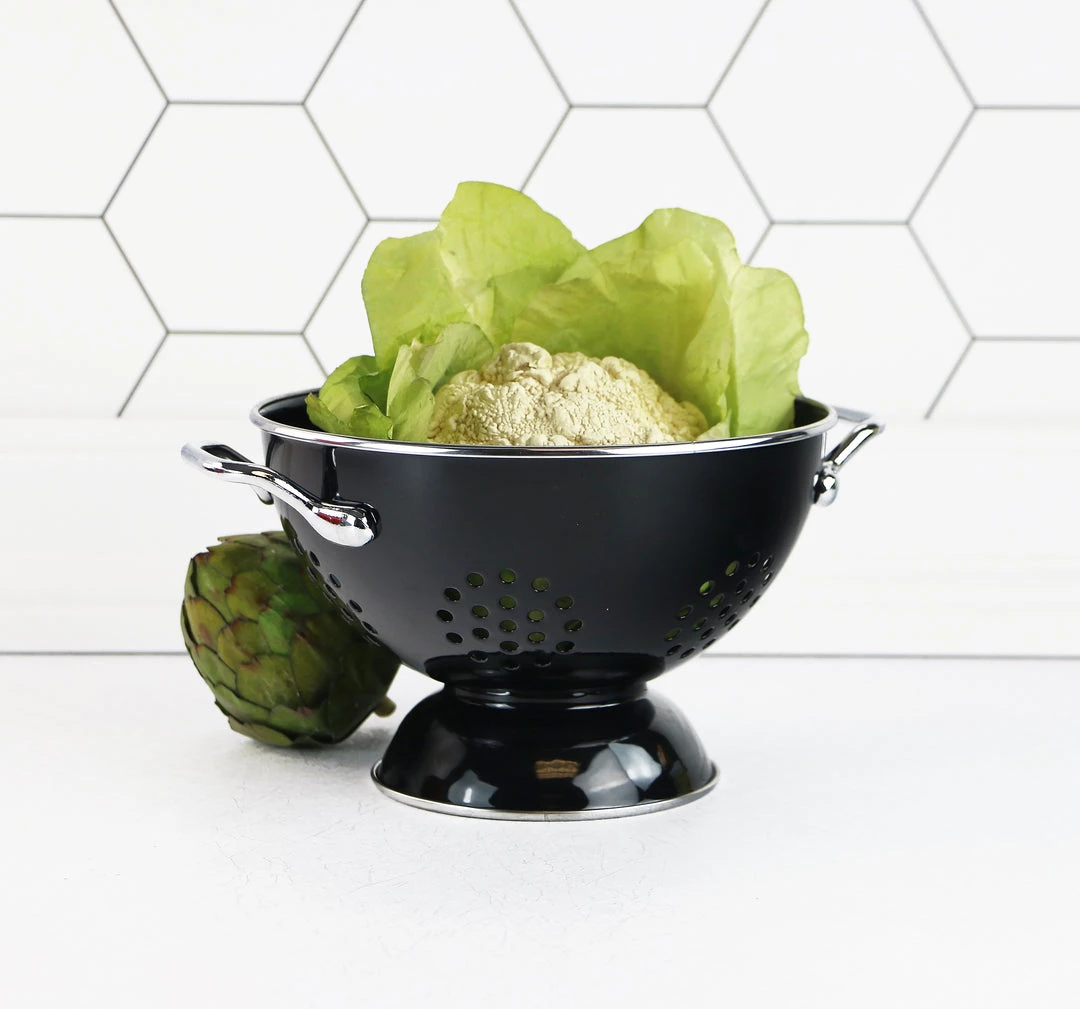 Calypso Basics Powder Coated Colanders, Various Sizes, Black 10 Calypso Basics Powder Coated Colanders, Various Sizes, Black