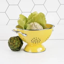 Calypso Basics Powder Coated Colanders, Various Sizes, Lemon