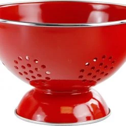Calypso Basics Powder Coated Colanders, Various Sizes, Red