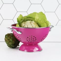 Calypso Basics Powder Coated Colanders, Various Sizes, Magenta