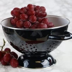 Reston Lloyd Ltd. CALYPSO BASICS Black Enamel Colander, Multiple Sizes