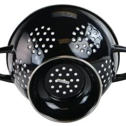 Reston Lloyd Ltd. CALYPSO BASICS Black Enamel Colander, Multiple Sizes