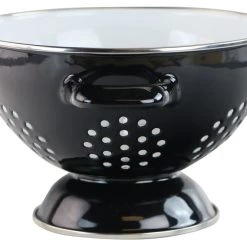 Reston Lloyd Ltd. CALYPSO BASICS Black Enamel Colander, Multiple Sizes