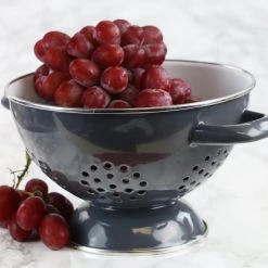 Reston Lloyd Ltd. Charcoal Enamel Colander, Multiple Sizes CALYPSO BASICS