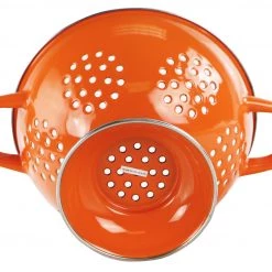 Reston Lloyd Ltd. Orange Enamel Colander, Multiple Sizes