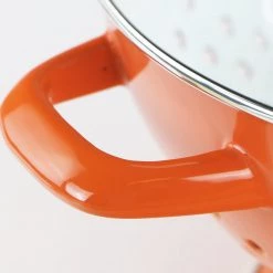 Reston Lloyd Ltd. Orange Enamel Colander, Multiple Sizes