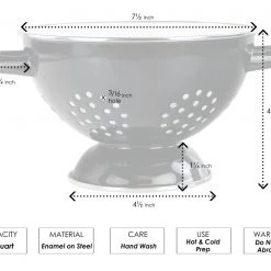 Reston Lloyd Ltd. Red Enamel Colander, 1.5 Quart