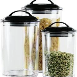 Reston Lloyd Ltd. 6pc Acrylic Canister Set, Black