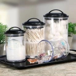 Reston Lloyd Ltd. 6pc Acrylic Canister Set, Black
