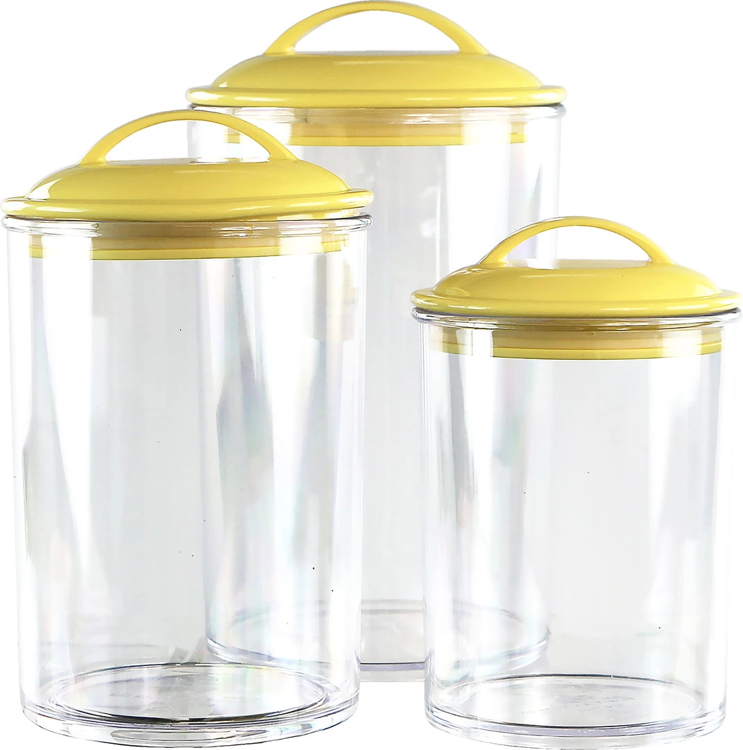 Reston Lloyd Ltd. CALYPSO BASICS 6pc Acrylic Canister Set, Lemon 4 Reston Lloyd Ltd. CALYPSO BASICS 6pc Acrylic Canister Set, Lemon