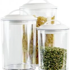 Reston Lloyd Ltd. CALYPSO BASICS 6pc Acrylic Canister Set, White