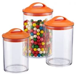 Reston Lloyd Ltd. 6pc Acrylic Canister Set, Orange