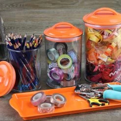 Reston Lloyd Ltd. 6pc Acrylic Canister Set, Orange