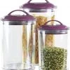 Reston Lloyd Ltd. CALYPSO BASICS 6pc Acrylic Canister Set, Plum