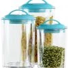 Reston Lloyd Ltd. CALYPSO BASICS 6pc Acrylic Canister Set, Turquoise