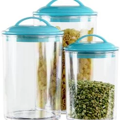 Reston Lloyd Ltd. CALYPSO BASICS 6pc Acrylic Canister Set, Turquoise