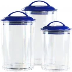 Reston Lloyd Ltd. 6pc Acrylic Canister Set, Indigo CALYPSO BASICS