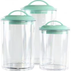 Reston Lloyd Ltd. CALYPSO BASICS 6pc Acrylic Canister Set, Seafoam