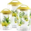 Reston Lloyd Ltd. CALYPSO BASICS 6pc Acrylic Canister Set, Fresh Lemons