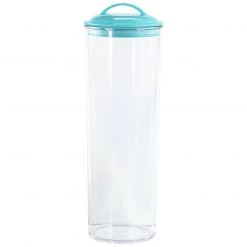 Reston Lloyd Ltd. Acrylic Spaghetti Canister, Turquoise CALYPSO BASICS