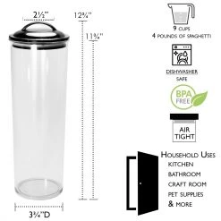 Reston Lloyd Ltd. Acrylic Spaghetti Canister, Orange