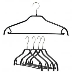 MAWA Silhouette, 41-FRS, Pant Bar/Skirt Hook Hanger, Black