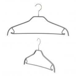 MAWA MAWA HANGERS Silhouette, 41-FRS, Pant Bar/Skirt Hook Hanger, Silver