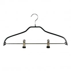 MAWA Silhouette, 40-FK, Pant Bar With Two Clips, Black MAWA HANGERS
