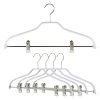 MAWA Silhouette, 40-FK, Pant Bar With Two Clips, White MAWA HANGERS