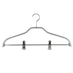 MAWA Silhouette, 40-FK, Pant Bar With Two Clips, Silver MAWA HANGERS
