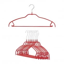 MAWA Silhouette Ultra Thin, 42-FTU, Pant Bar/Skirt Hook Hanger, Red