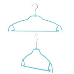 MAWA Silhouette Ultra Thin, 42-FTU, Pant Bar/Skirt Hook Hanger, Blue MAWA HANGERS